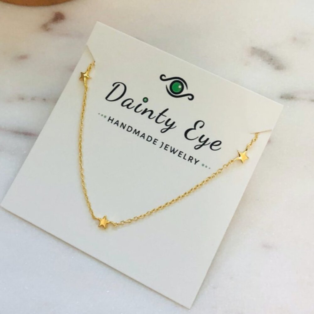 ✨18k  Gold Plated Star Necklace • Dainty Celestial Chain • Adjustable ✨